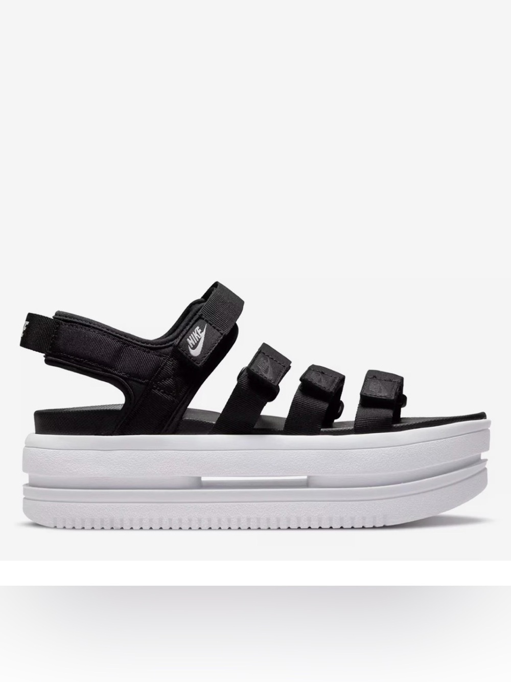 Nike Icon Classic Black Platform Strap Women's Sandals